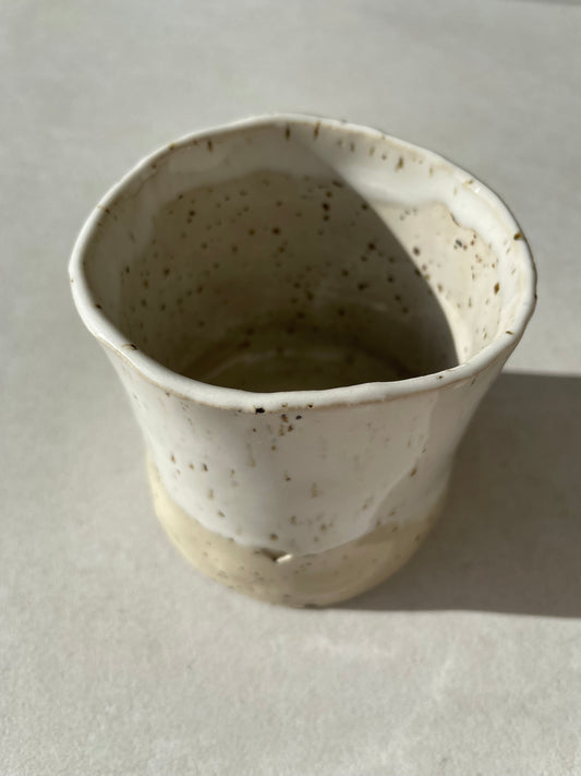 Mug - white dotted