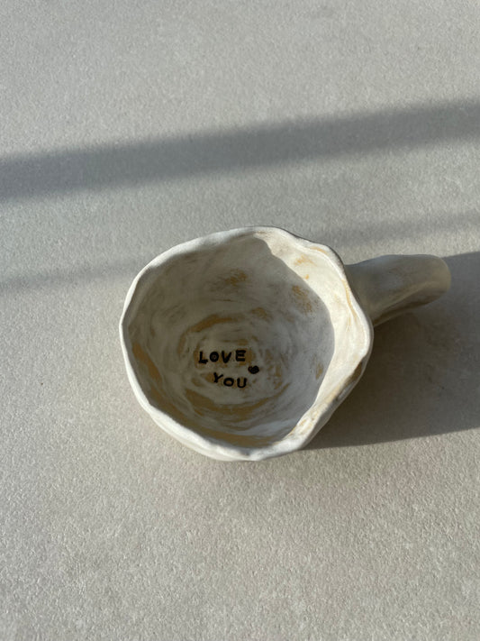 personalized mocha mug "love you"